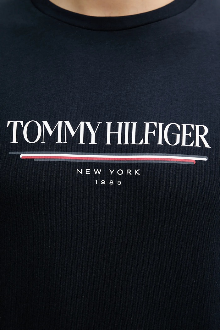Tommy Hilfiger t-shirt bawełniany granatowy MW0MW40324