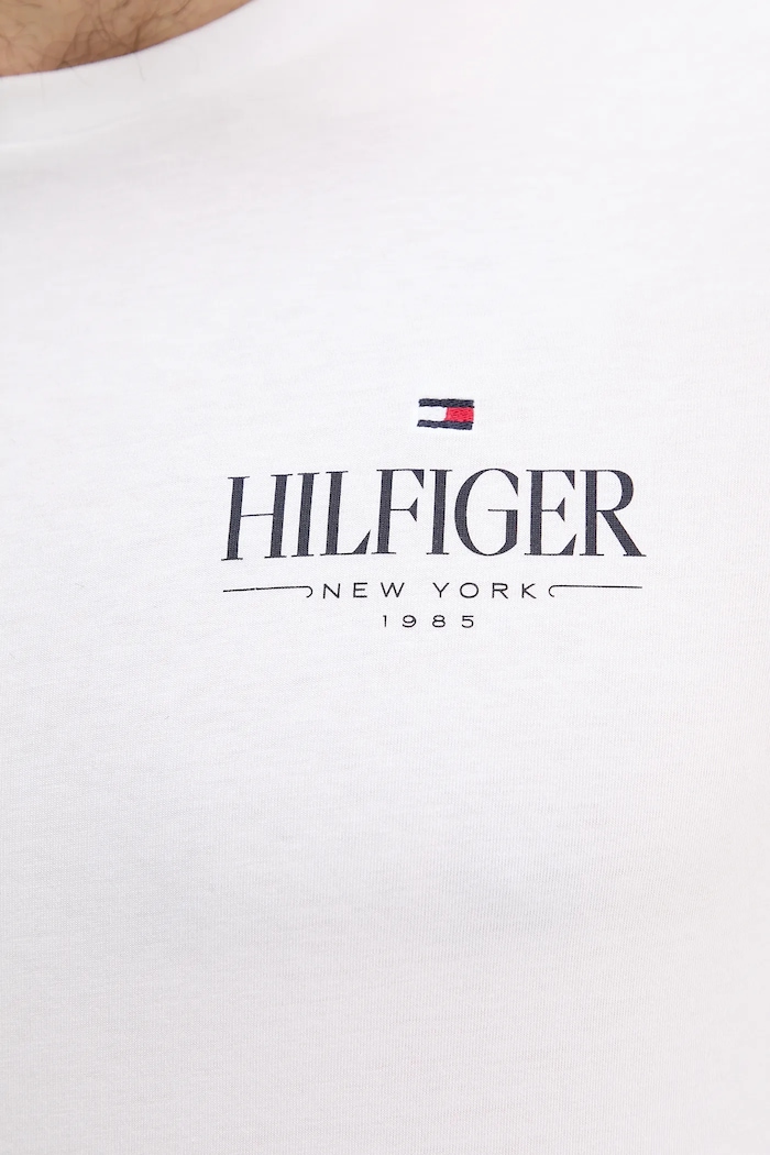Bavlněné tričko s dlouhým rukávem Tommy Hilfiger MW0MW41293 bílá