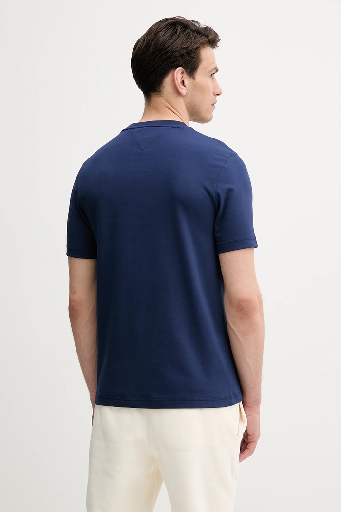 Ρούχα Βαμβακερό μπλουζάκι Tommy Hilfiger MW0MW39364 σκούρο μπλε