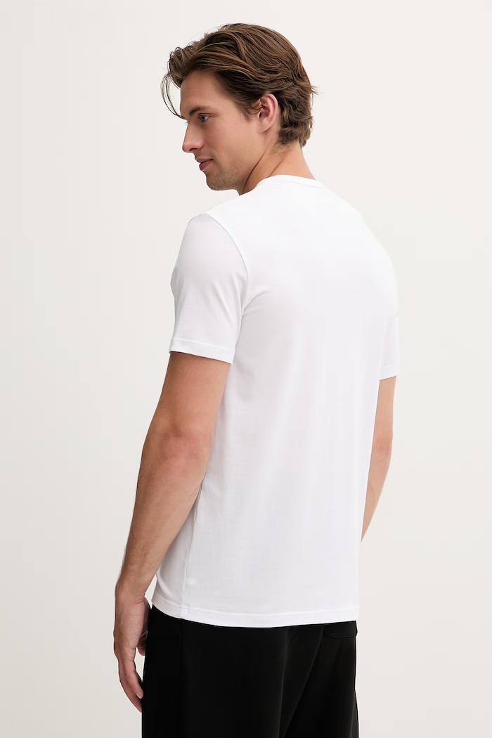 Emporio Armani Underwear T-shirt basic męski bawełniany z elastanem 2-pack granatowy EM000391.AF14132