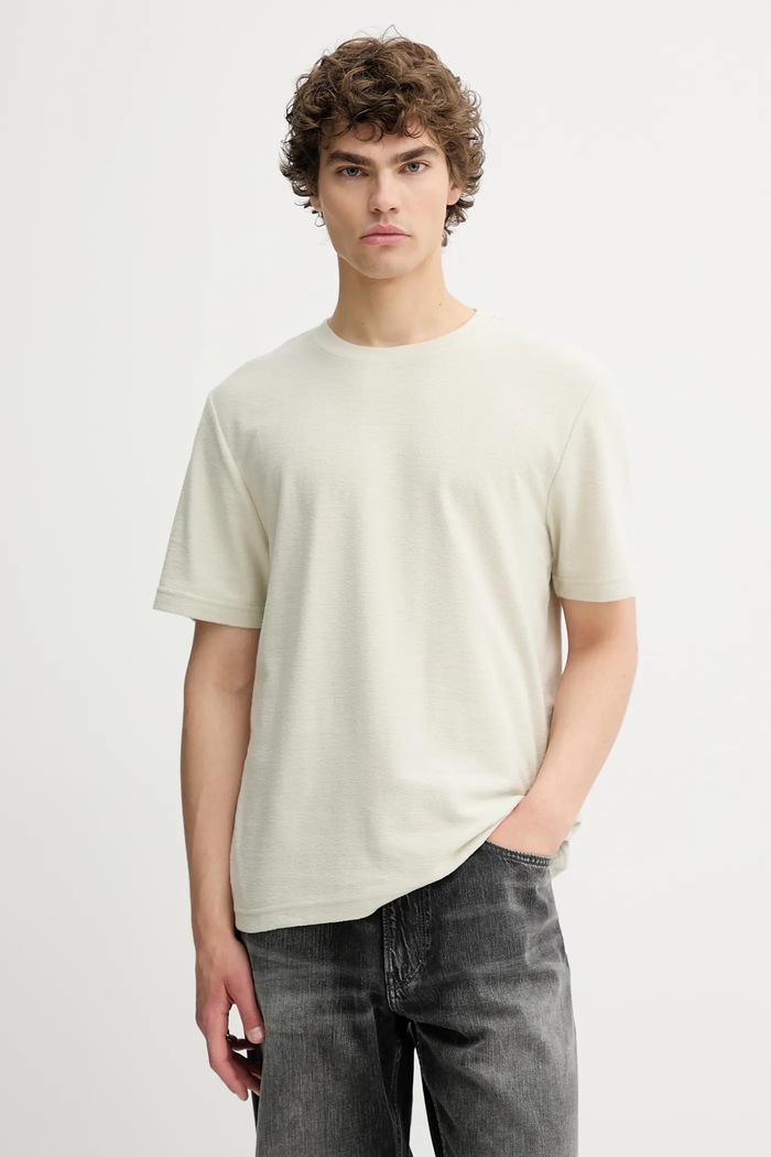 Samsoe Samsoe t-shirt ODIN Planet friendly beige M22200041
