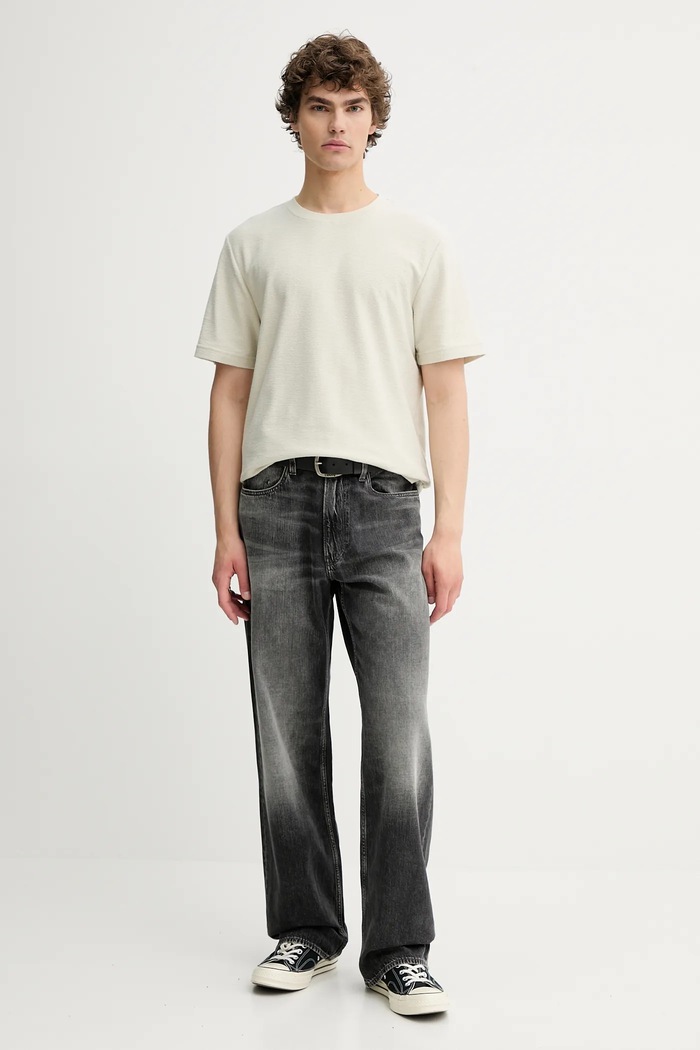 Samsoe Samsoe t-shirt ODIN M22200041 beige AW25