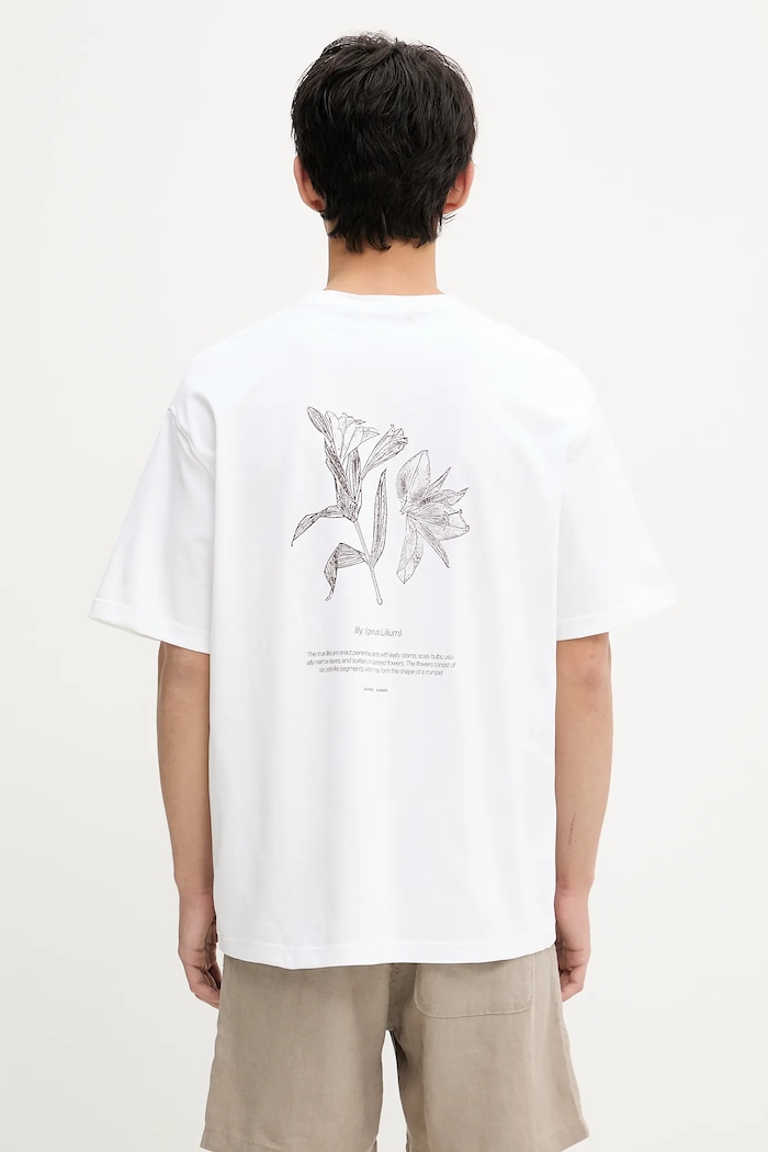 Odzież Samsoe Samsoe t-shirt bawełniany SALILIUM U25200008 biały