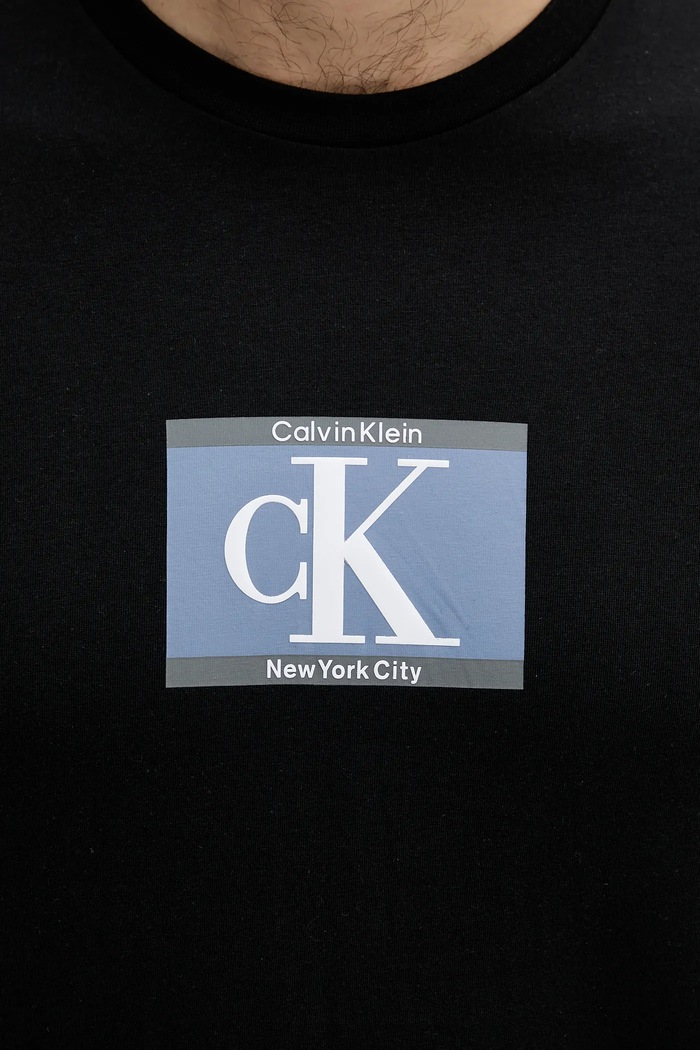 Pamučna majica Calvin Klein crna LV04RC854G