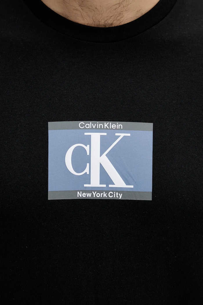 Pamučna majica Calvin Klein crna LV04RC854G