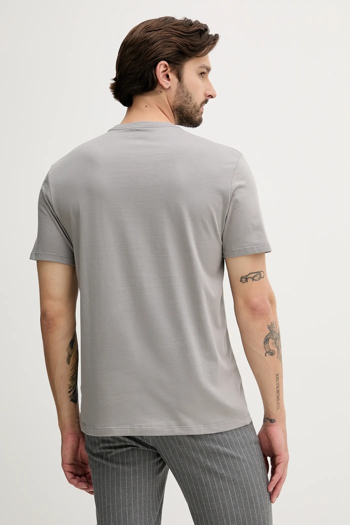 Pamučna majica Calvin Klein LV04RC852G siva AW25