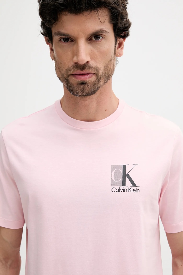 Calvin Klein tricou din bumbac roz LV04RC853G