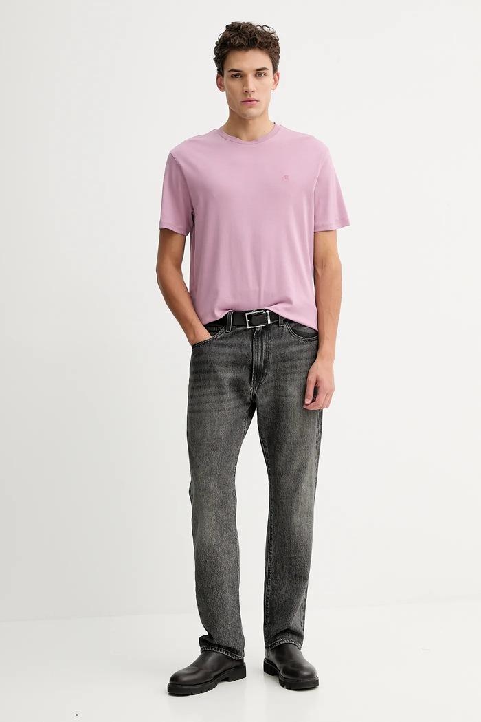 Calvin Klein tricou din bumbac LV04LB275G violet SS26