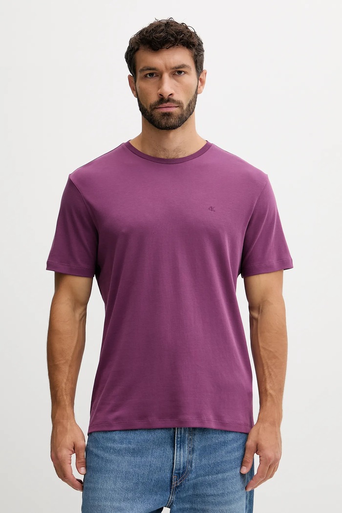 Bavlnené tričko Calvin Klein fialová LV04LB275G