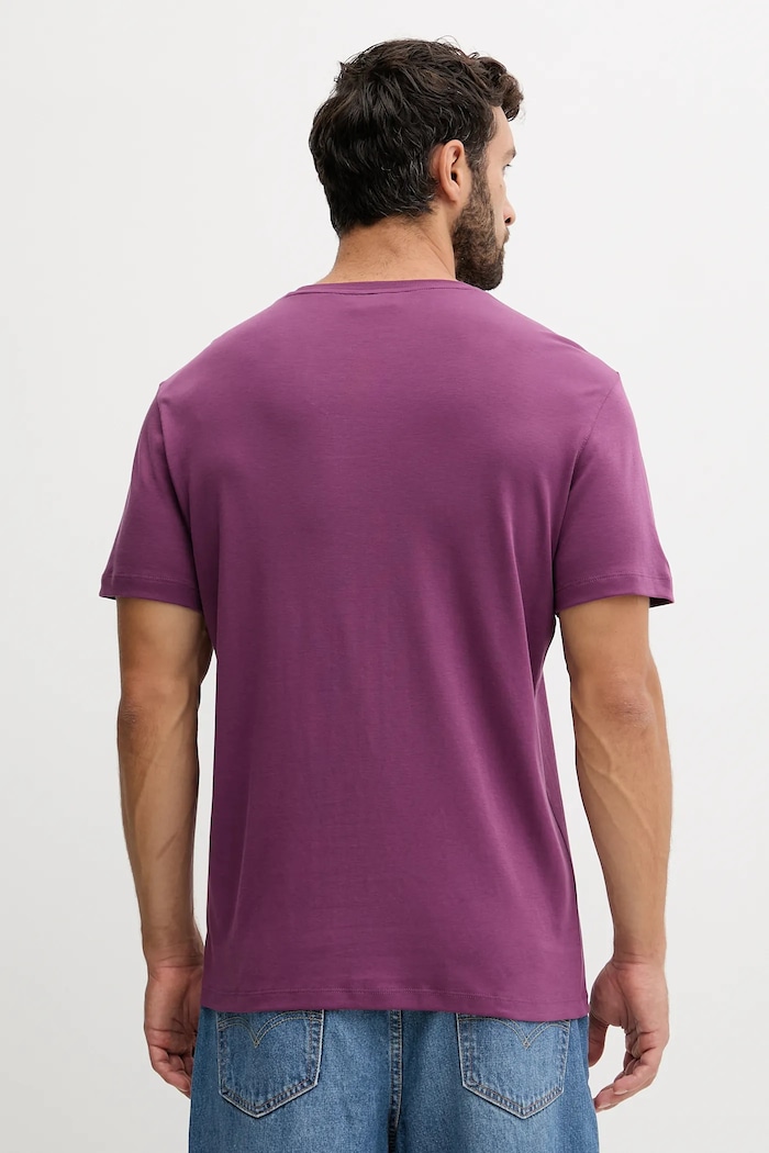 Bavlnené tričko Calvin Klein LV04LB275G fialová SS26