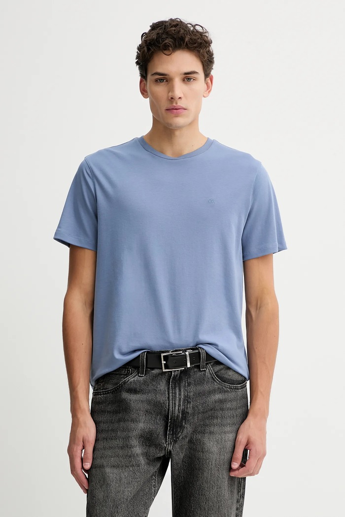 Bavlnené tričko Calvin Klein modrá LV04LB275G