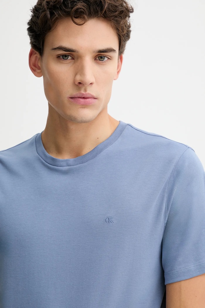 Bavlnené tričko Calvin Klein modrá LV04LB275G
