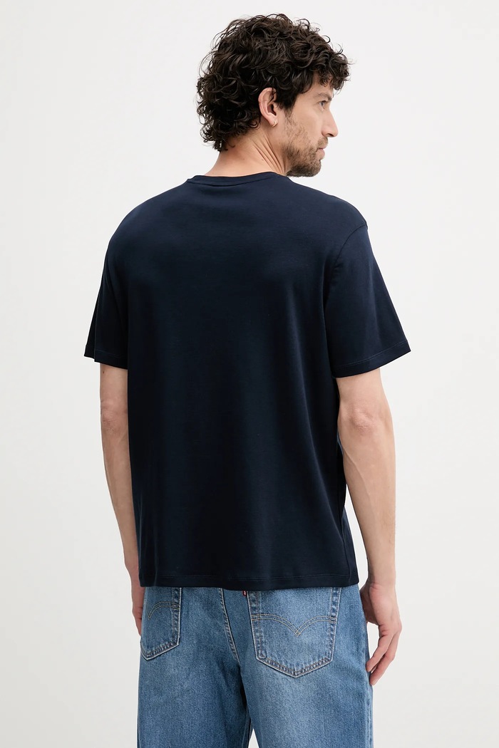Pamučna majica Calvin Klein LV04LB275G mornarsko plava SS26