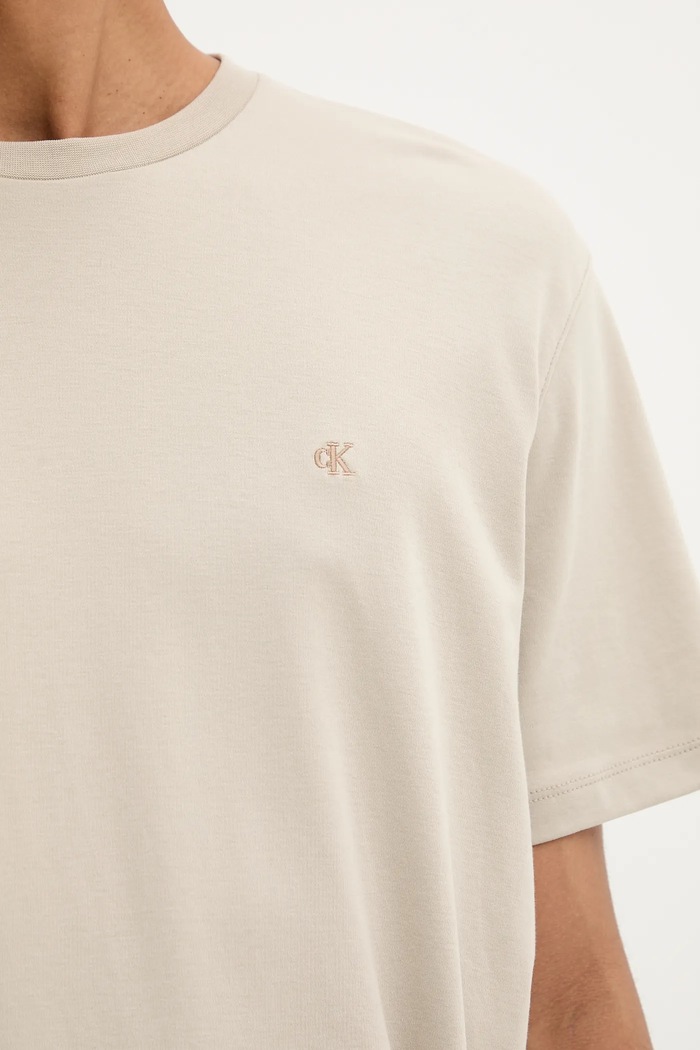 Bavlnené tričko Calvin Klein LV04LB275G béžová