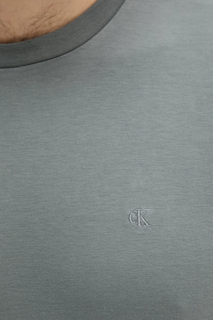 Pamučna majica Calvin Klein siva LV04LB275G