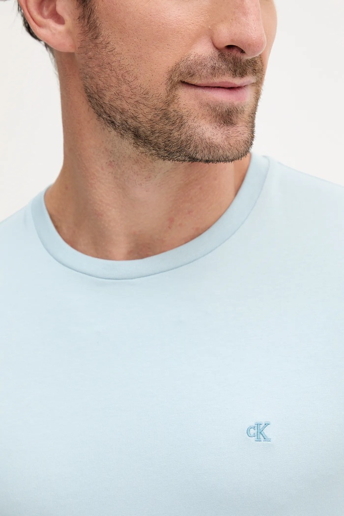 Calvin Klein tricou pentru bărbați din bumbac cu elastan albastru LV04LC240G