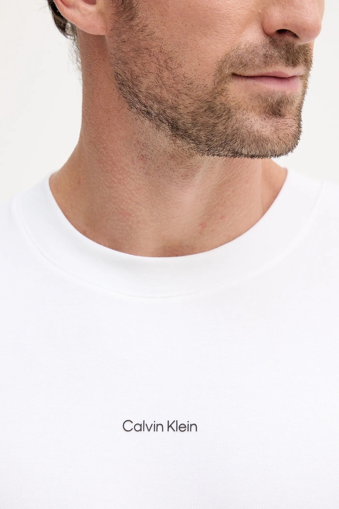 Calvin Klein tričko pánske bavlnené s elastanom biela LV04LC241G