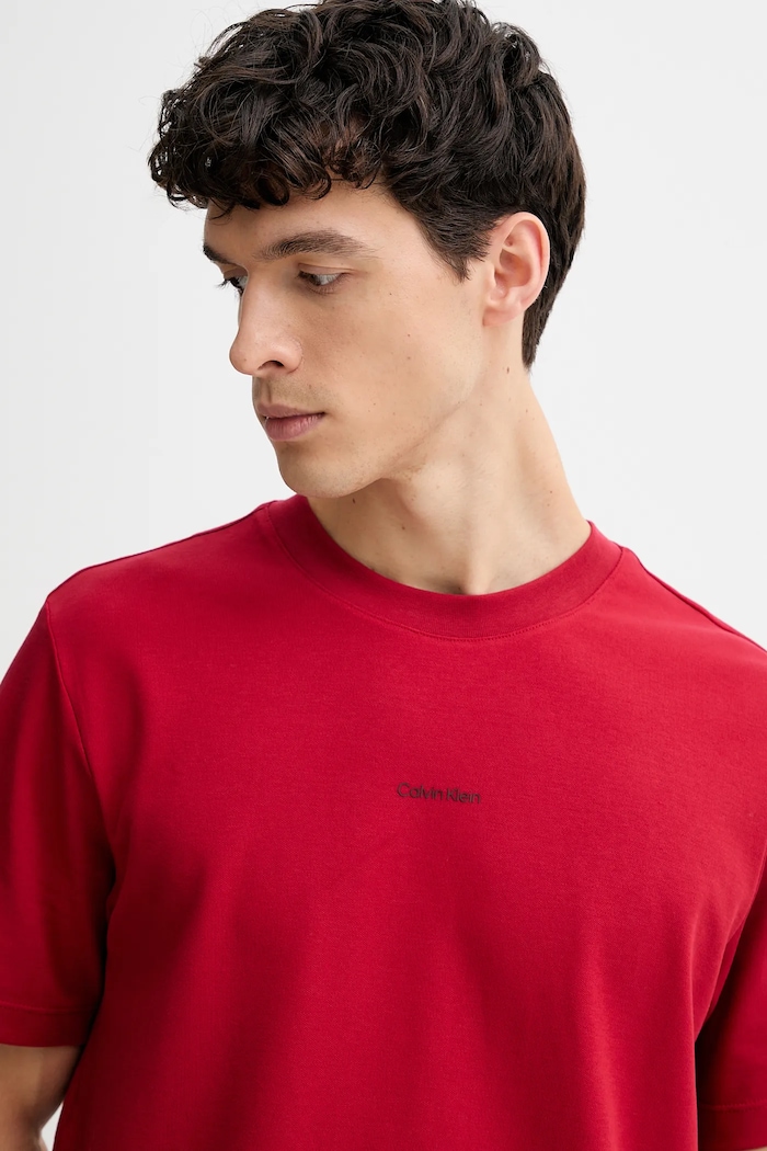 Calvin Klein tricou bărbați din bumbac cu elastan rosu LV04LC241G
