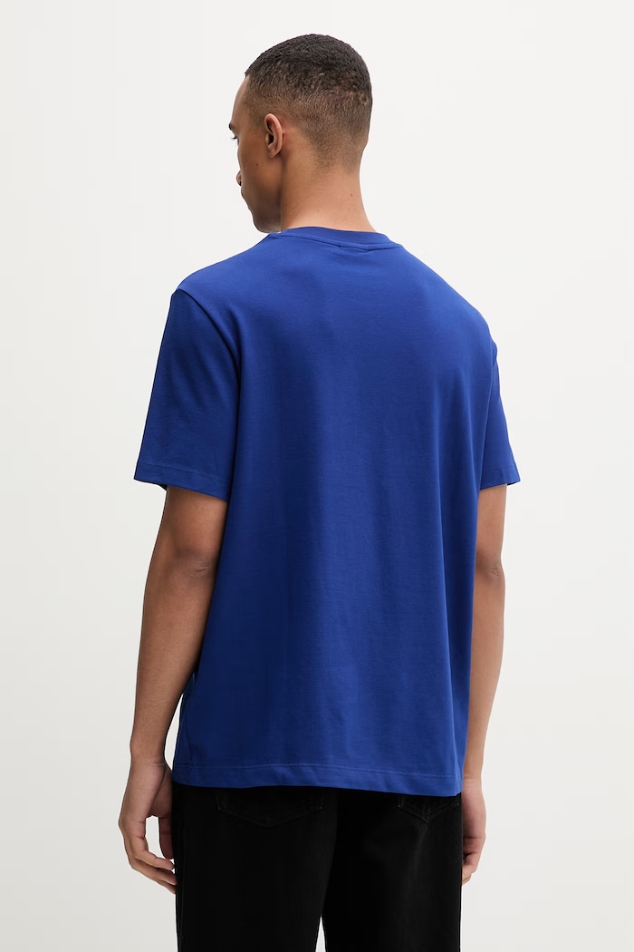 Odzież Calvin Klein T-shirt męski bawełniany z elastanem LV04LC241G niebieski