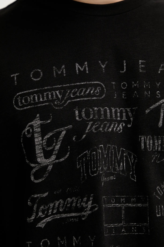 Bavlnené tričko Tommy Jeans DM0DM21584 čierna