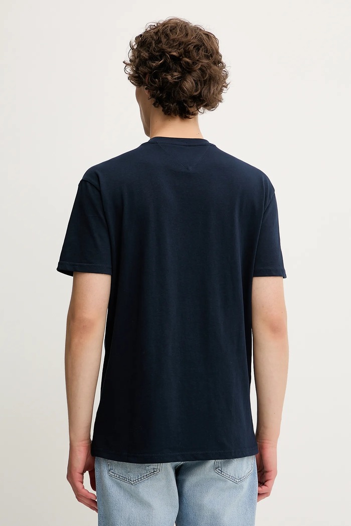 Oblečenie Bavlnené tričko Tommy Jeans DM0DM21585 tmavomodrá