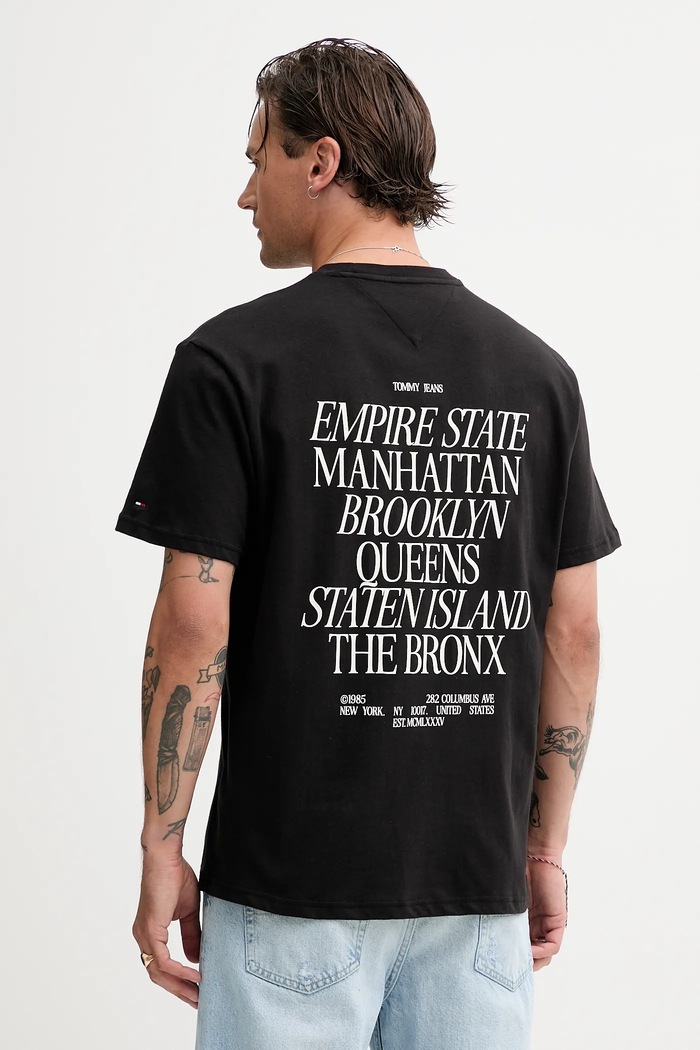 Oblečení Bavlněné tričko Tommy Jeans DM0DM21592 černá