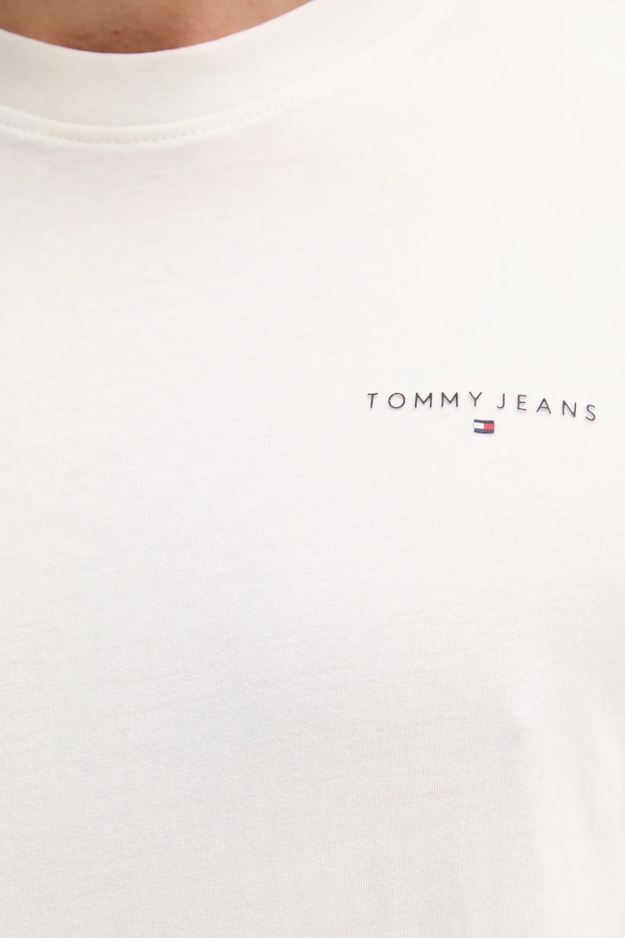 Tommy Jeans T-shirt męski bawełniany biały DM0DM21780