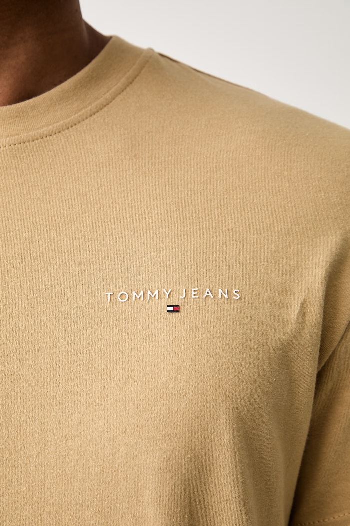 Tommy Jeans tričko pánské bavlněné DM0DM21780 béžová