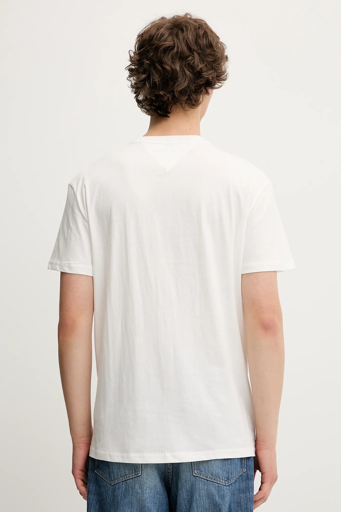 Tommy Jeans T-shirt bawełniany DM0DM21911 biały AW25