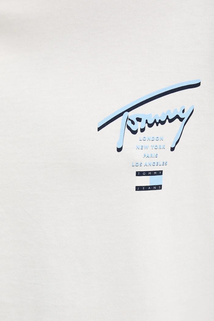 T-shirt bawełniany Tommy Jeans biały DM0DM21934