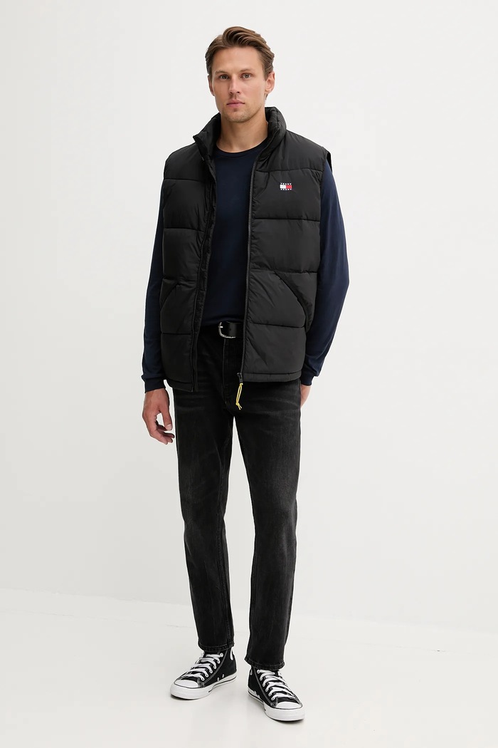 Oblečení Bavlněné tričko s dlouhým rukávem Tommy Jeans 2-pack DM0DM22148 námořnická modř