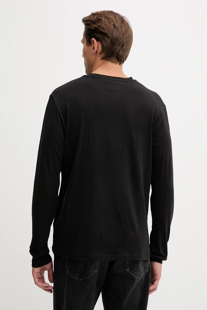 Bavlněné tričko s dlouhým rukávem Tommy Jeans 2-pack DM0DM22148 námořnická modř