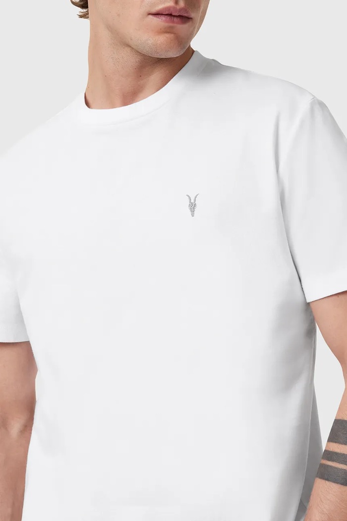 AllSaints pamut póló DEXTER M005JD fehér SS26