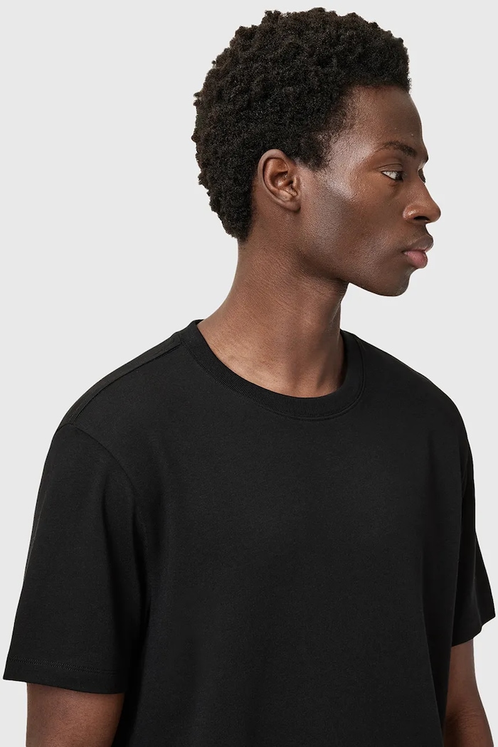 AllSaints t-shirt SLATER M009JC fekete AW25