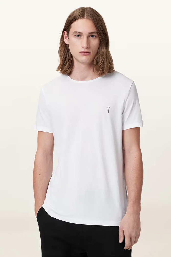 AllSaints tricou bărbătesc din bumbac TONIC pachet de 3 M029JB alb AA00