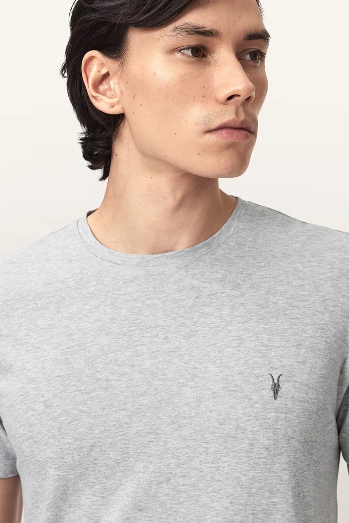 AllSaints t-shirt ανδρικό βαμβακερό TONIC 3-pack γκρί M029JB