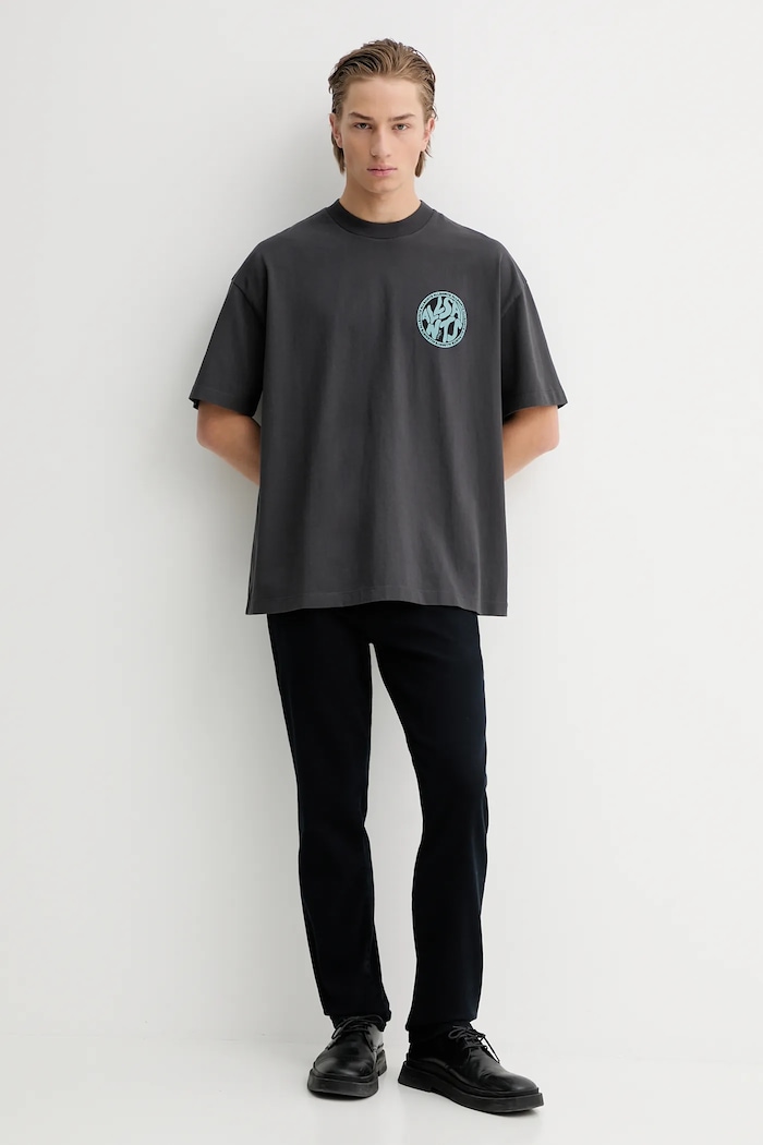 Bavlnené tričko AllSaints DISTORTION M041PC sivá SS26