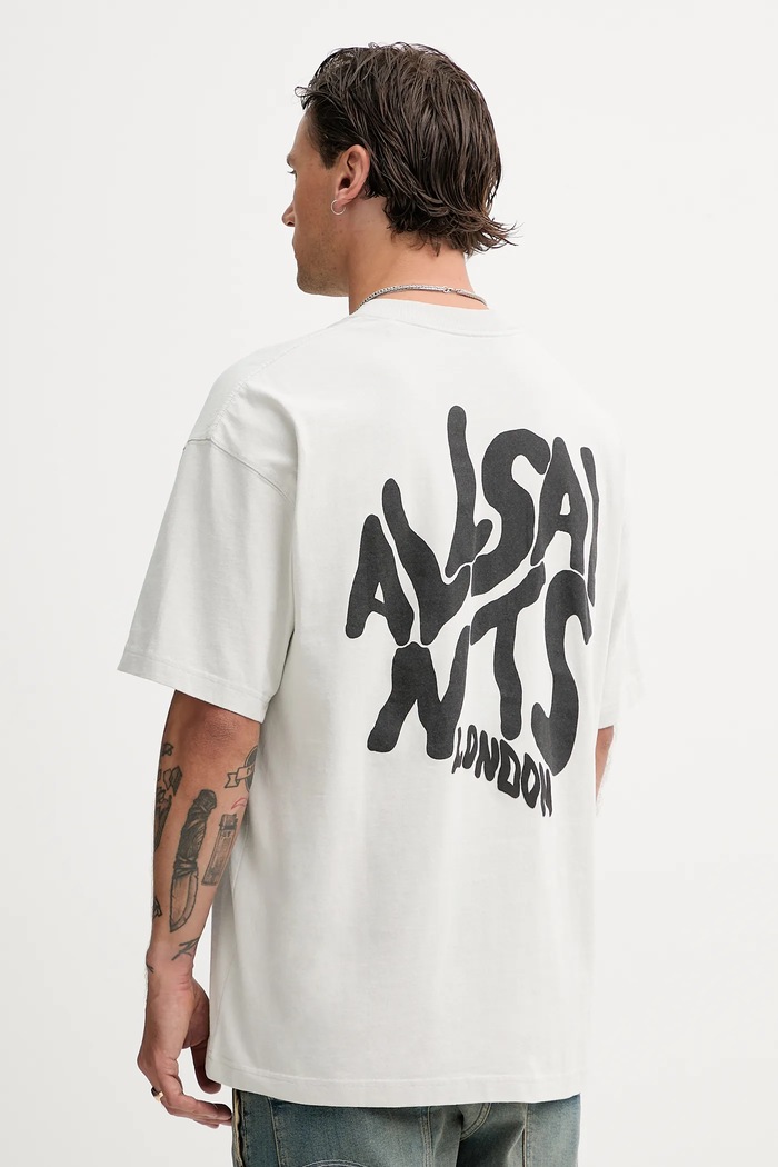 Ρούχα Βαμβακερό μπλουζάκι AllSaints ORLANDO M066PC γκρί