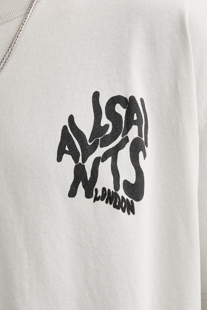 Βαμβακερό μπλουζάκι AllSaints ORLANDO M066PC γκρί