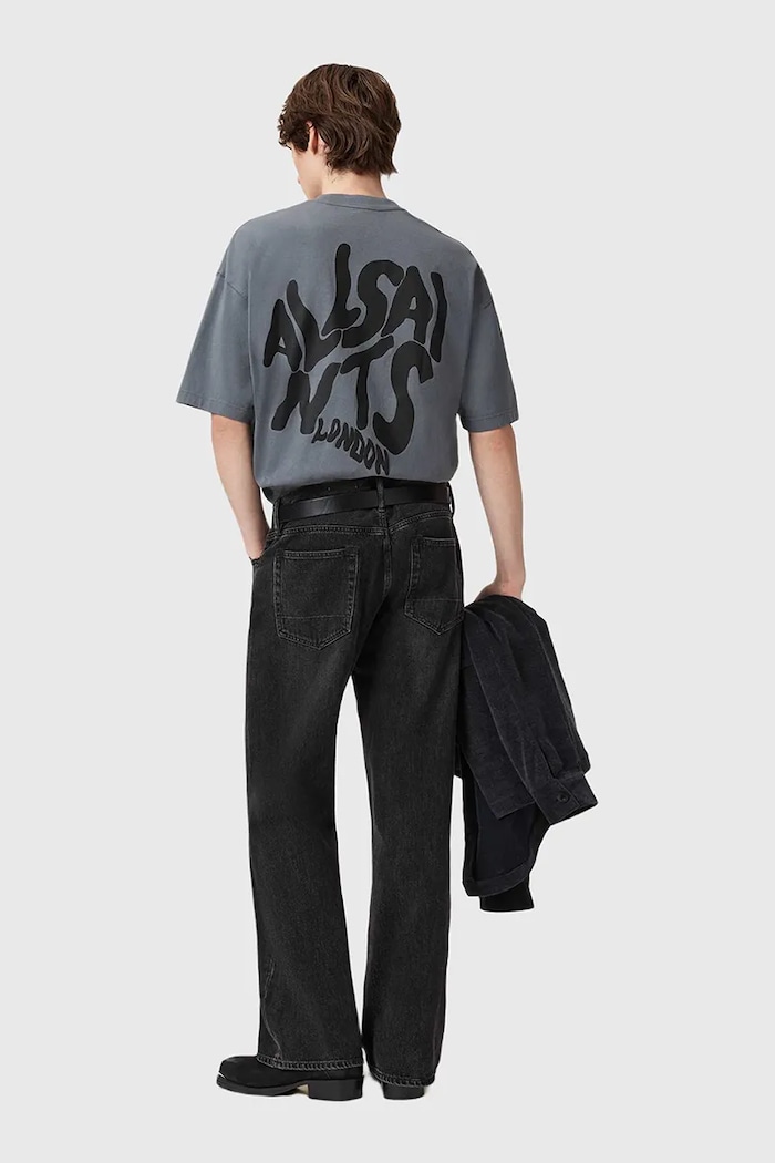 Bavlnené tričko AllSaints ORLANDO sivá M066PC