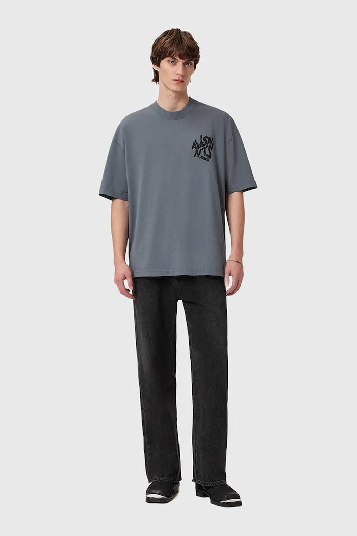 Bavlnené tričko AllSaints ORLANDO M066PC sivá