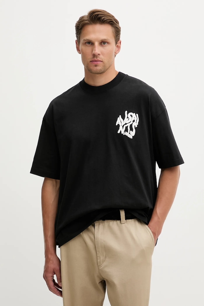 Îmbrăcăminte AllSaints tricou din bumbac ORLANDO M066PC negru