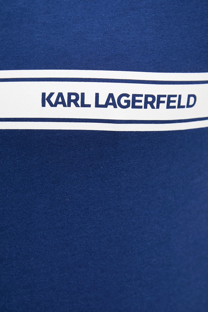 Karl Lagerfeld tričko pánske bavlnené tmavomodrá A3M46001