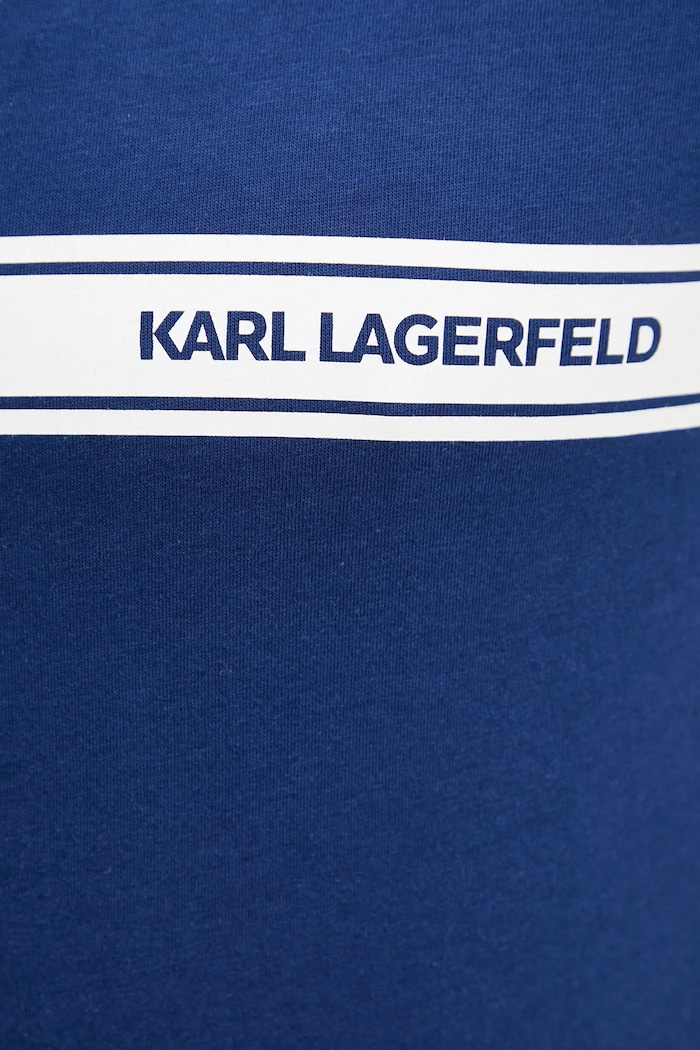Karl Lagerfeld tričko pánske bavlnené tmavomodrá A3M46001