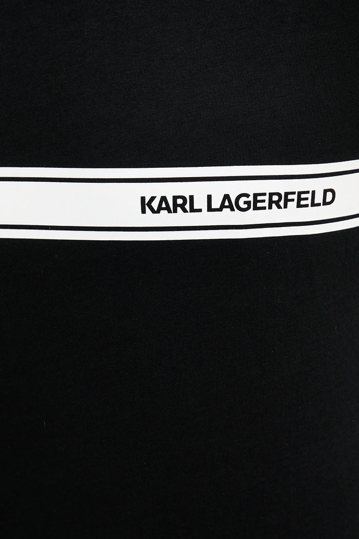 Karl Lagerfeld tričko pánske bavlnené čierna A3M46001