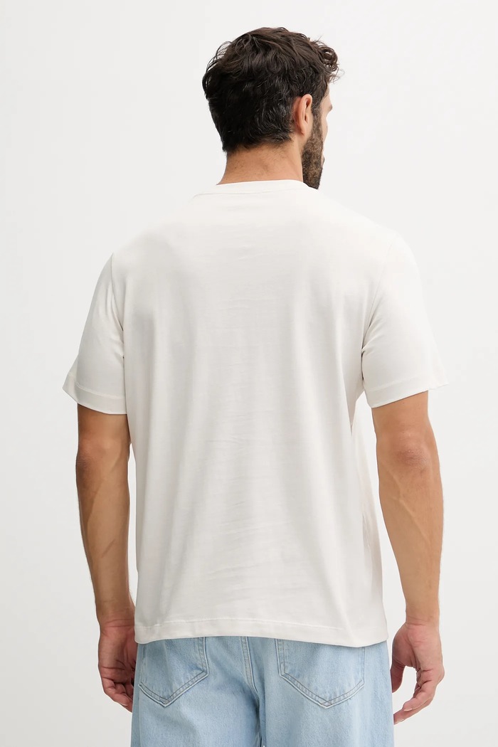 Calvin Klein Jeans tričko pánske bavlnené LV04RB862G béžová SS26