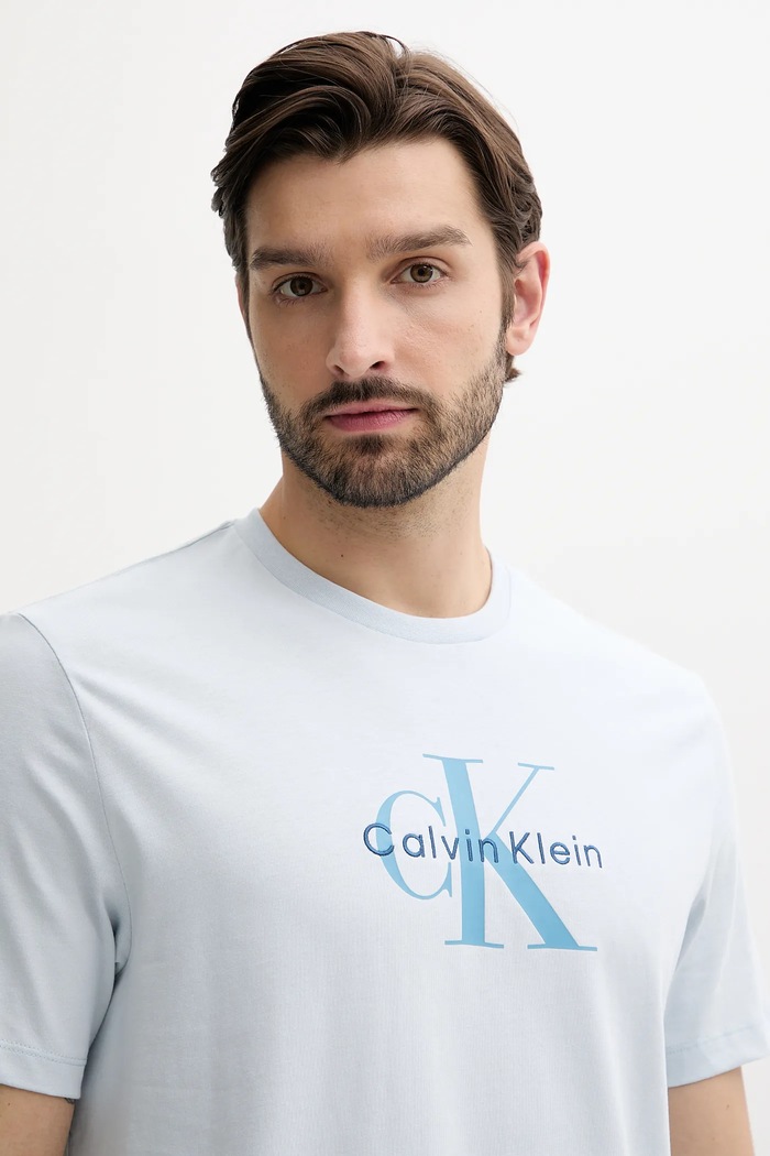 Odjeća Calvin Klein Jeans majica za muškarce od pamuka LV04RB862G plava