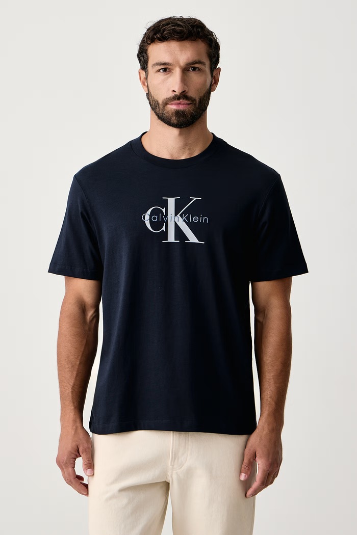 Calvin Klein Jeans T-shirt męski bawełniany granatowy LV04RB862G
