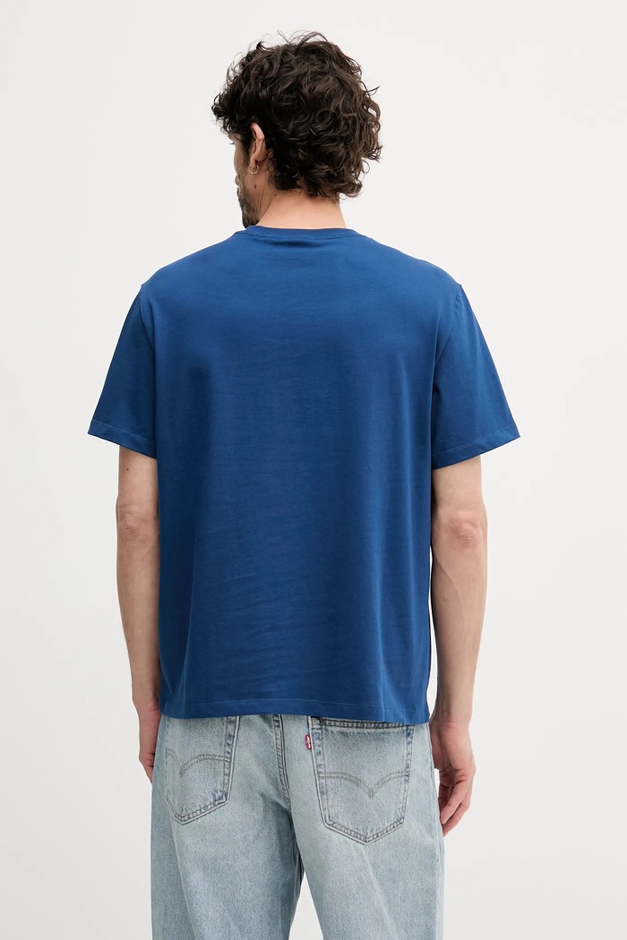 Calvin Klein Jeans majica za muškarce od pamuka LV04RB862G mornarsko plava SS26