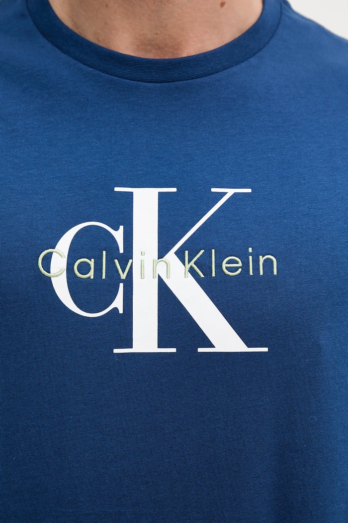 Calvin Klein Jeans majica za muškarce od pamuka mornarsko plava LV04RB862G